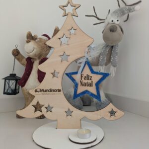 Prendas de natal corte e gravação Laser Arvore natal empresas madeira