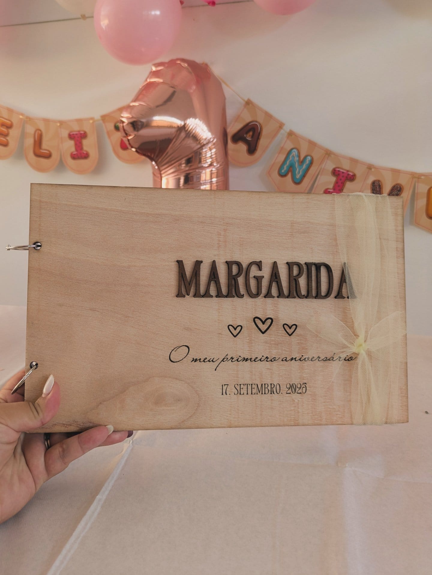 Albúm de madeira personalizável 30 folhas Albúm de madeira personalizável