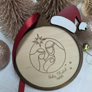 bola de natal madeira avós