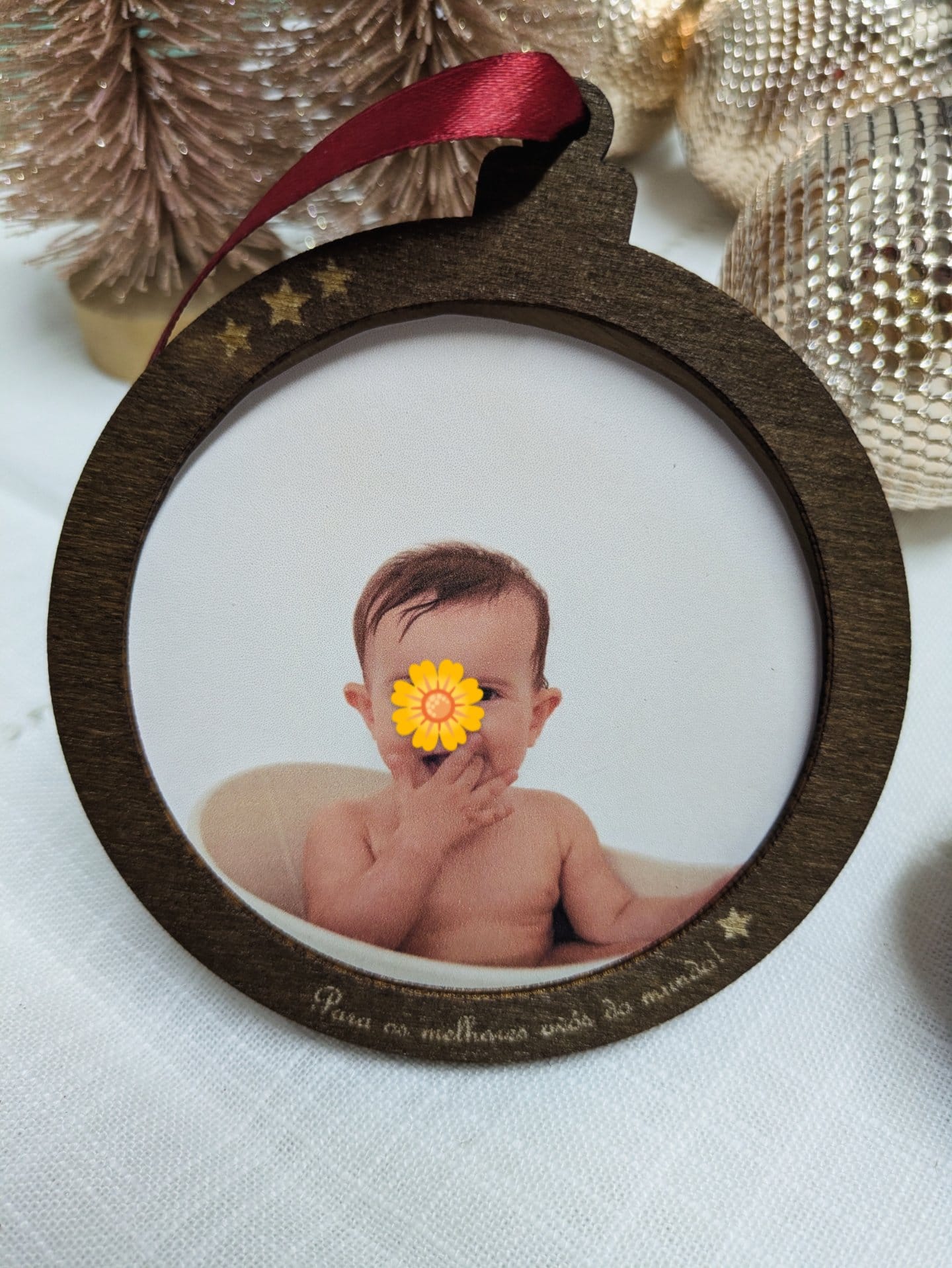 Bola de Natal madeira Avós Bola de Natal madeira Avós