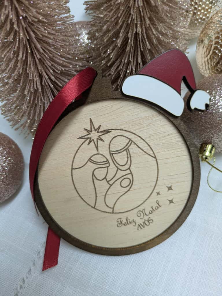 bola de natal madeira avós bola de natal madeira avós