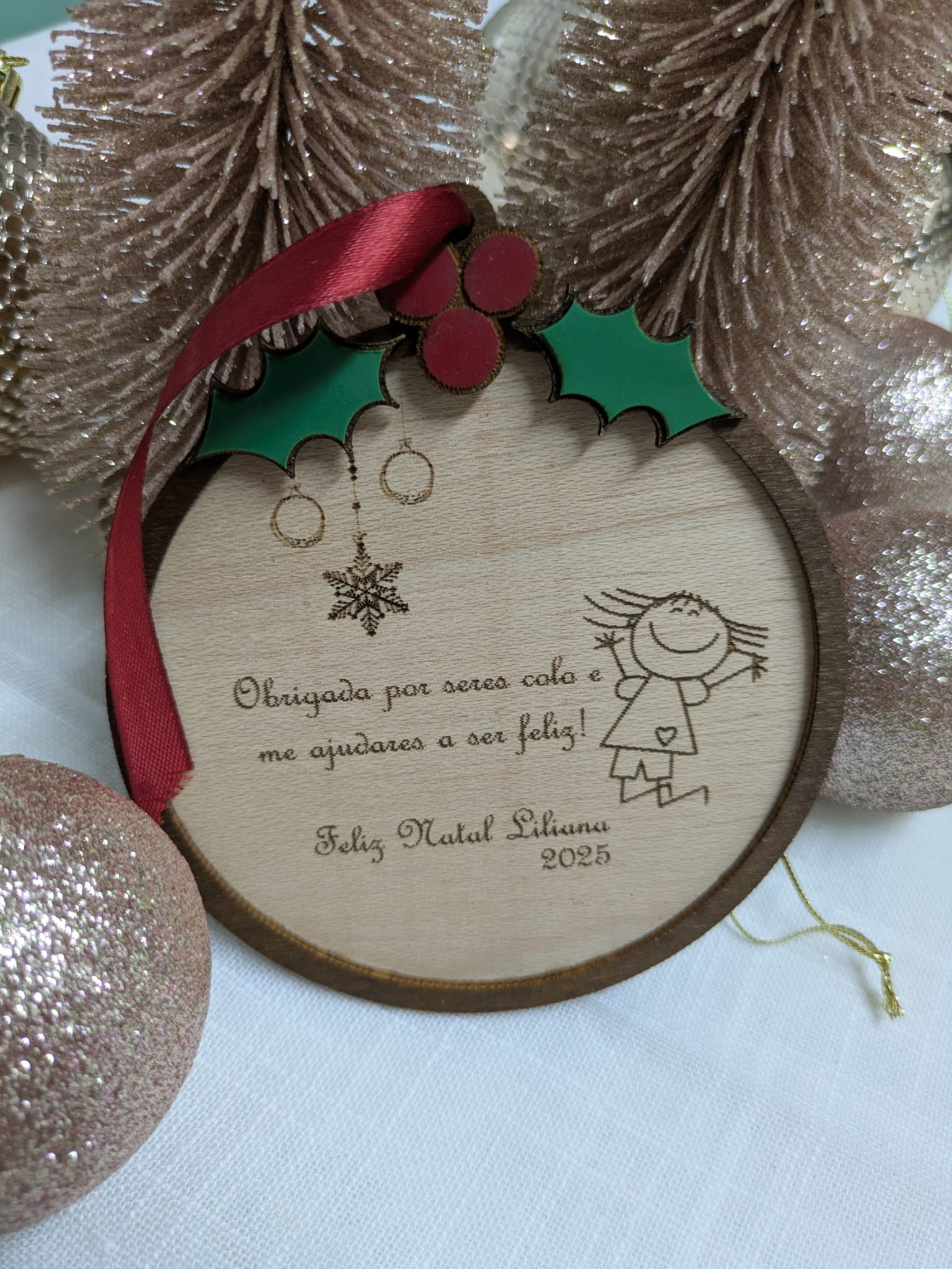 Bola de Natal madeira Bola de Natal madeira