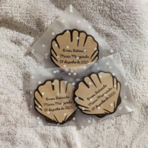 Bebés Lembrança batizado formato concha