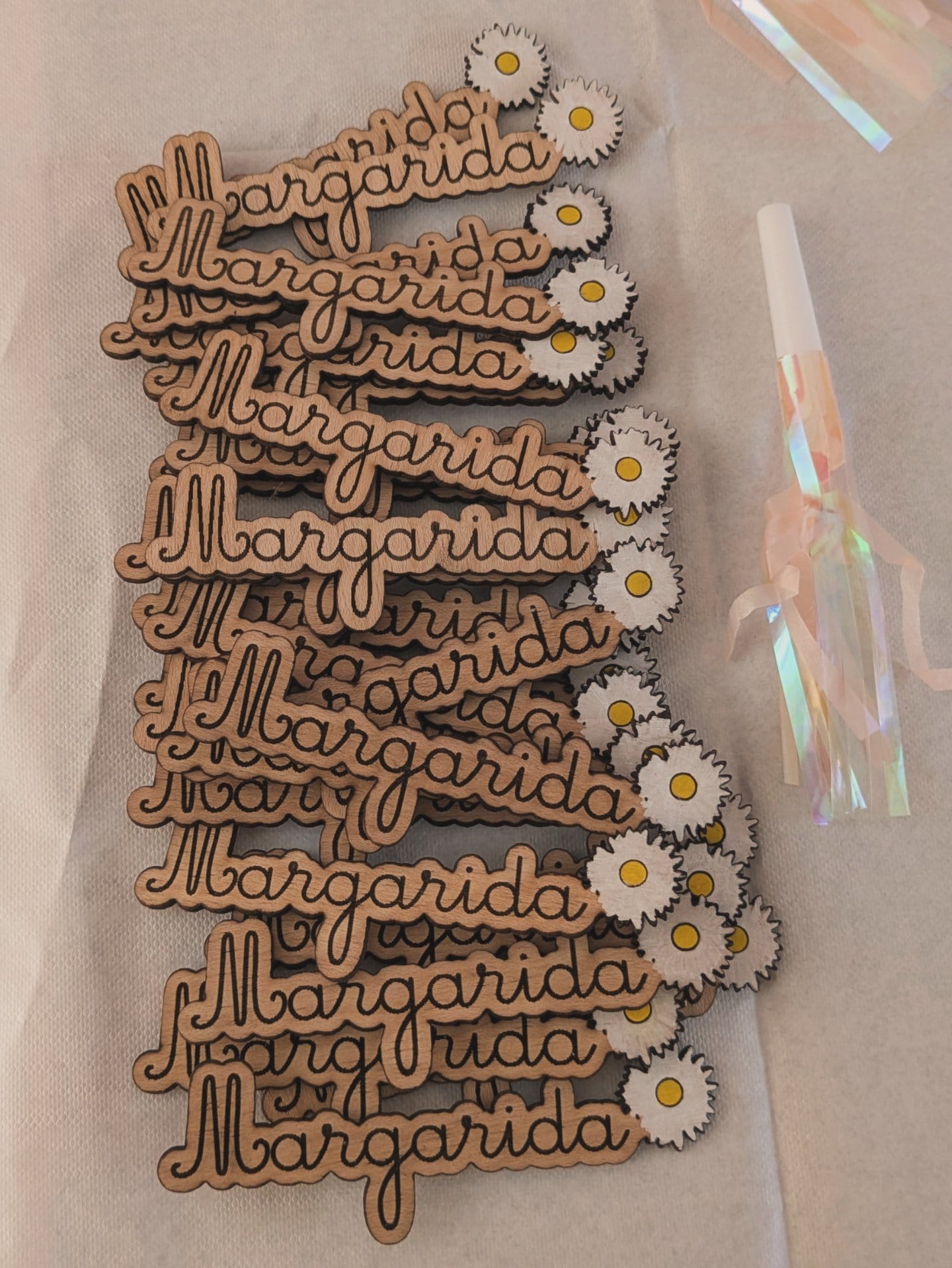 Lembrança batizado nome e flor Lembrança batizado nome e flor