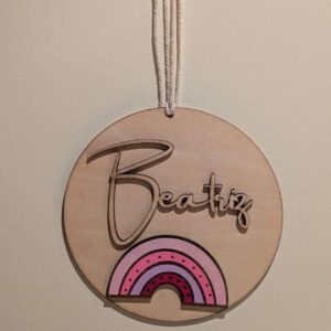 Decoração Nome em rodela