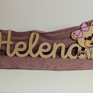 Nomes de Parede Nome madeira ursinho