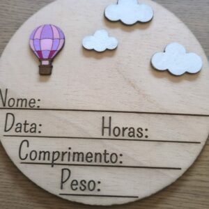 Bebés Placa de registo Balão de ar Quente