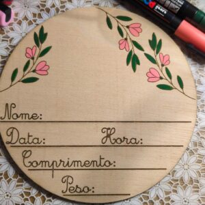 Bebés Placa de registo Flores